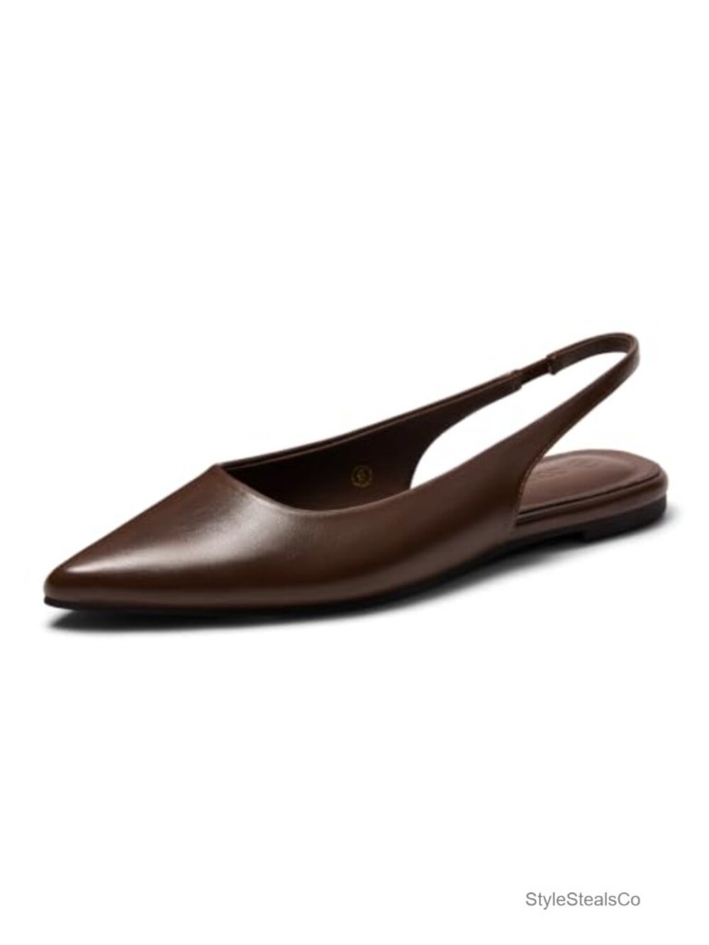 Coutgo Womens Slingback Flats Pointed Closed Toe Slip On Ballet Dress Shoes